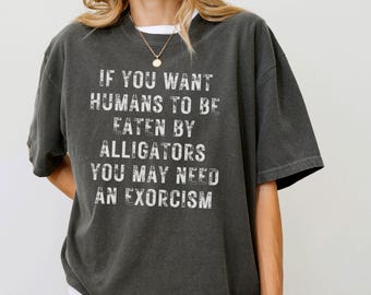 Anti-Alligator Alcatraz Shirt Comfort Colors® Political Commentary Tee Current Events T-Shirt Social Justice Apparel