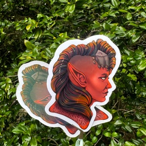 Baldur's Gate 3 | Karlach, Vinyl Water Resistant Sticker