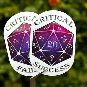 Etiqueta dos dados D20 Adesivo | Portão de Baldur 3 | Vendaval | BG3 | Adesivo de vinil | RPG Adesivo | Jogo de mesa adesivo | RPG de mesa adesivo | D&D