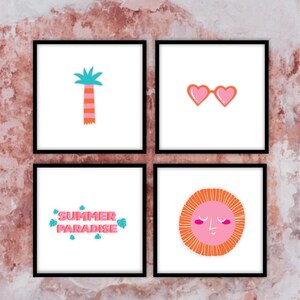 4 Count of Summer Decor - Printable Instant Download