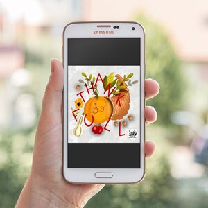 Biglietto di ringraziamento, così pieno di ringraziamenti, Cornucopia, biglietto elettronico stampabile