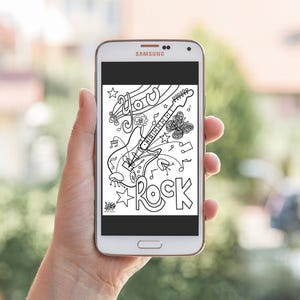 Cartão You Rock Gratidão / Apreciação / Obrigado / Feliz Aniversário / Parabéns - Pinte Você Mesmo - para Amantes da Música