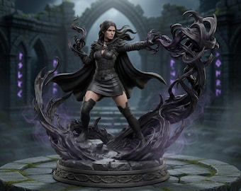 Yennefer STL, modelo de maga de fantasía oscura, estatua imprimible en 3D (uso personal)