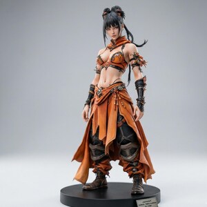 Miniatura STL de Guerrero de la Llama: Protector del Desierto de la Serie Guardián Dracónico (Uso Personal)