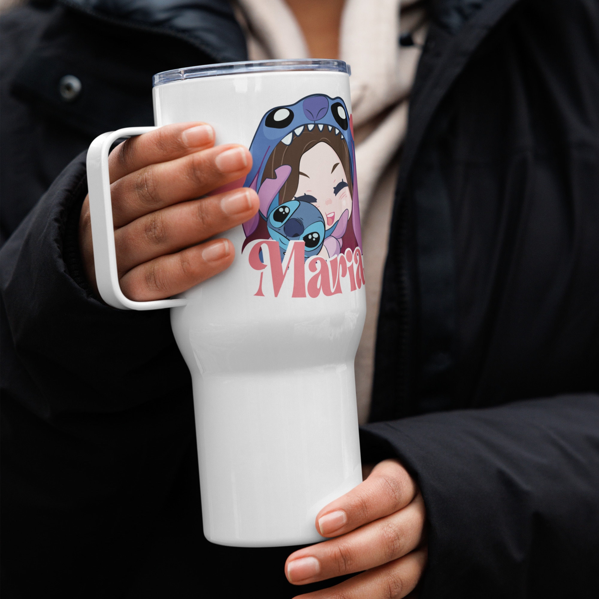 Personalized Thermos With Handle, Personalized Stitch Thermos, Kawaii  Thermos, Cute Thermos, Thermos for Hot and Cold Drinks, Drink Bottles 