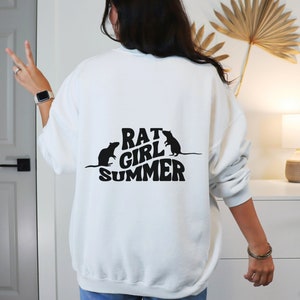 Rat Girl Summer Front Pocket Style Rat Tiktok Trending Funny Energy Unisex Heavy Blend Crewneck Sweatshirt