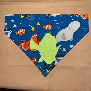 Yellow Fish Themed dog Bandana - Size Large "Dory"