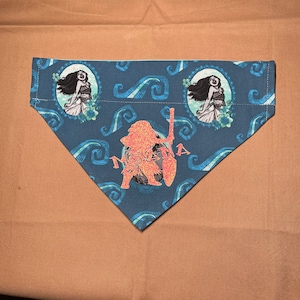 Blue Oceania Princess Themed dog Bandana - Size Medium "Moana"