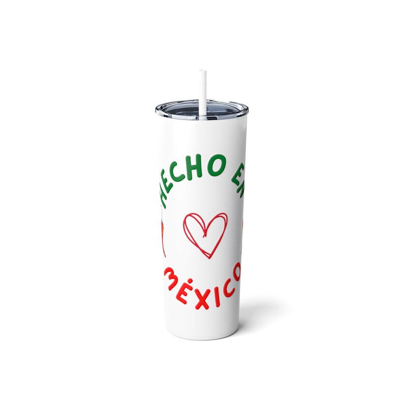 Love You Beary Much Skinny Tumbler With Metal Straw main image 1