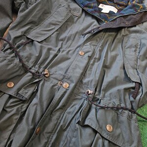 Vtg 90s Large Green Columbia Winter Jacket - Hooded with Southwestern Fleece lining Bild 2