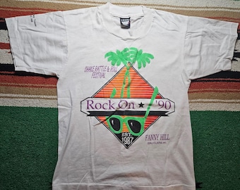 Vintage 90s Screen Stars Shake, Rattle, and Roll Festival Eau Claire, WI Graphic T-Shirt