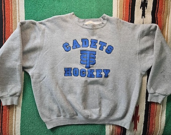Vintage '90s Lee Ultraweight St Thomas Academy - XL Cadets Hockey Sweatshirt - Minnesota Hockey Crewneck