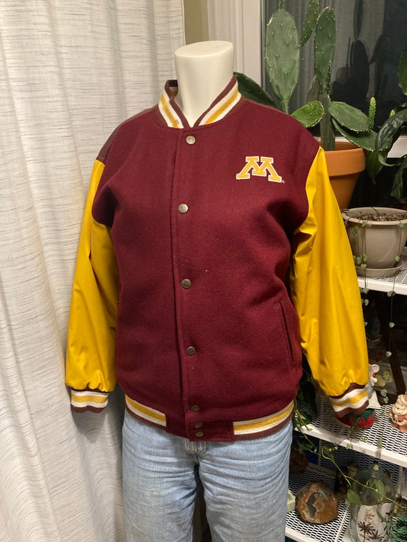 Minnesota Gophers embroidered faux leather letterm