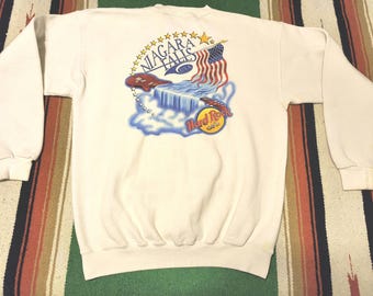 Vintage 90s Niagara Falls Hard Rock Cafe Sweatshirt – Oversize Crew Neck XL