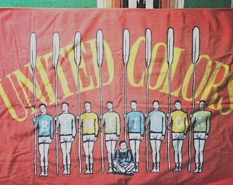 Vintage '80's/'90's United Colors of Benetton Rowing Team Graphic Beach Towel