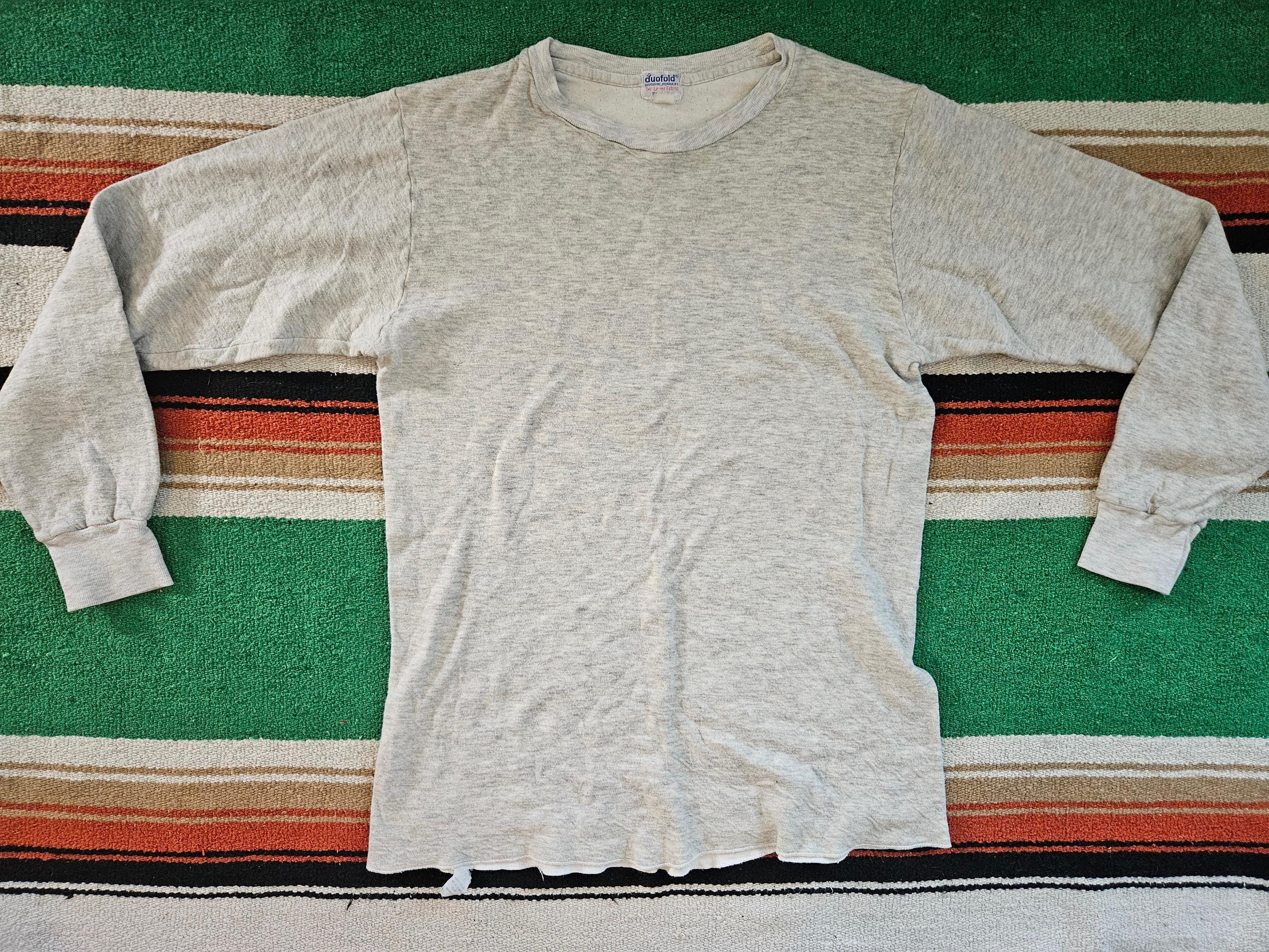 50s Duofold Base Layer Shirt Vintage Long Sleeve Ski Outdoor