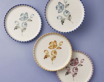 Güral Porselen Bilbao Service d'assiettes à dessert en porcelaine, 6 pièces (6 personnes) – Élégant et pas cher – Assiettes plates – 2081