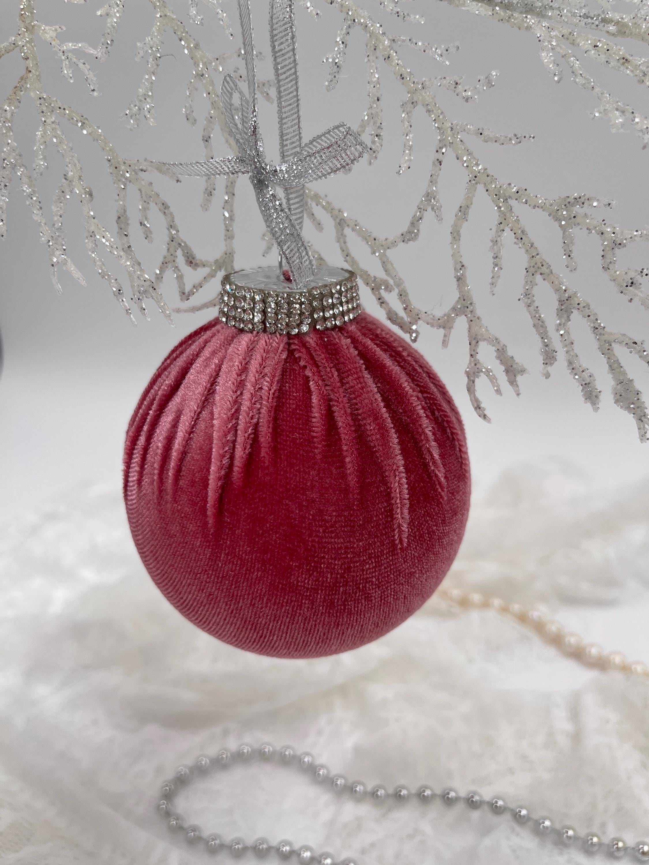 Grandes Boules De Noël Artisanales En Velours Multicolore – Lot Fait Main, 15 Cm