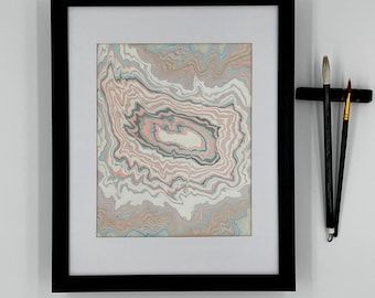 ORIGINAL Japanese Wall Art, Japandi Unique abstract artwork, Modern Minimalist watercolor painting, Housewarming gift for Nature, Zen lovers