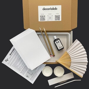 Bulk Suminagashi-kunstkits – 10-pack voor teambuilding, relatiegeschenken en kantoorevenementen – Creatieve doe-het-zelf marmeren groepsactiviteitenbundel