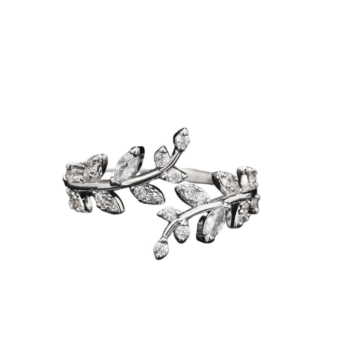 Delicate Leaf Ring 925 Sterling Silver Dainty Leaf Ring Etsy