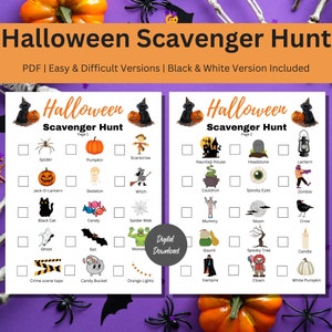 Halloween Activities, Halloween Scavenger Hunt, Scavenger Hunt, Treasure Hunt Clues, Treasure Hunt, Kids Treasure Hunt,Autumn Scavenger Hunt