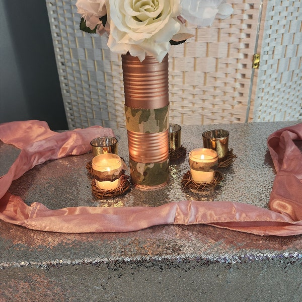 Rose Gold Centerpiece Etsy