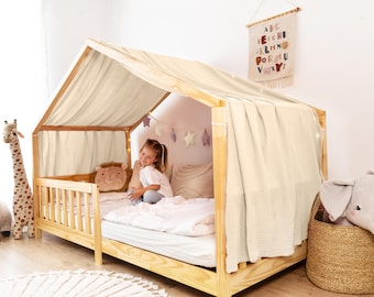 House bed canopy muslin cotton