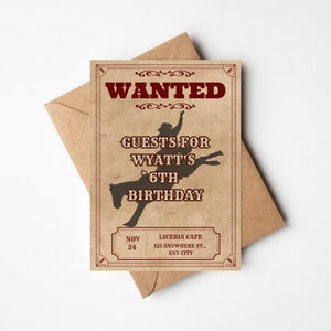 Children&#39;s Birthday Party Cowboy Invitation