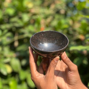 Beautiful 115 mm garnet bowl, Crystal Decorative Serving Bowl, Gemstone Altar Offering Bowl for Home Decor, Gifts for Her, christmas gifts