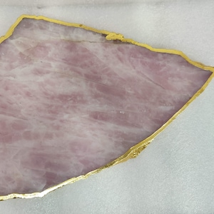 Large Rose Quartz Agate Cheese Platter/Tray/Personalised Momentos/Sign Boards