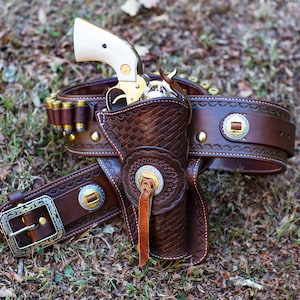Johnny Ringo western Cowboy Holster and Cartridge Belt