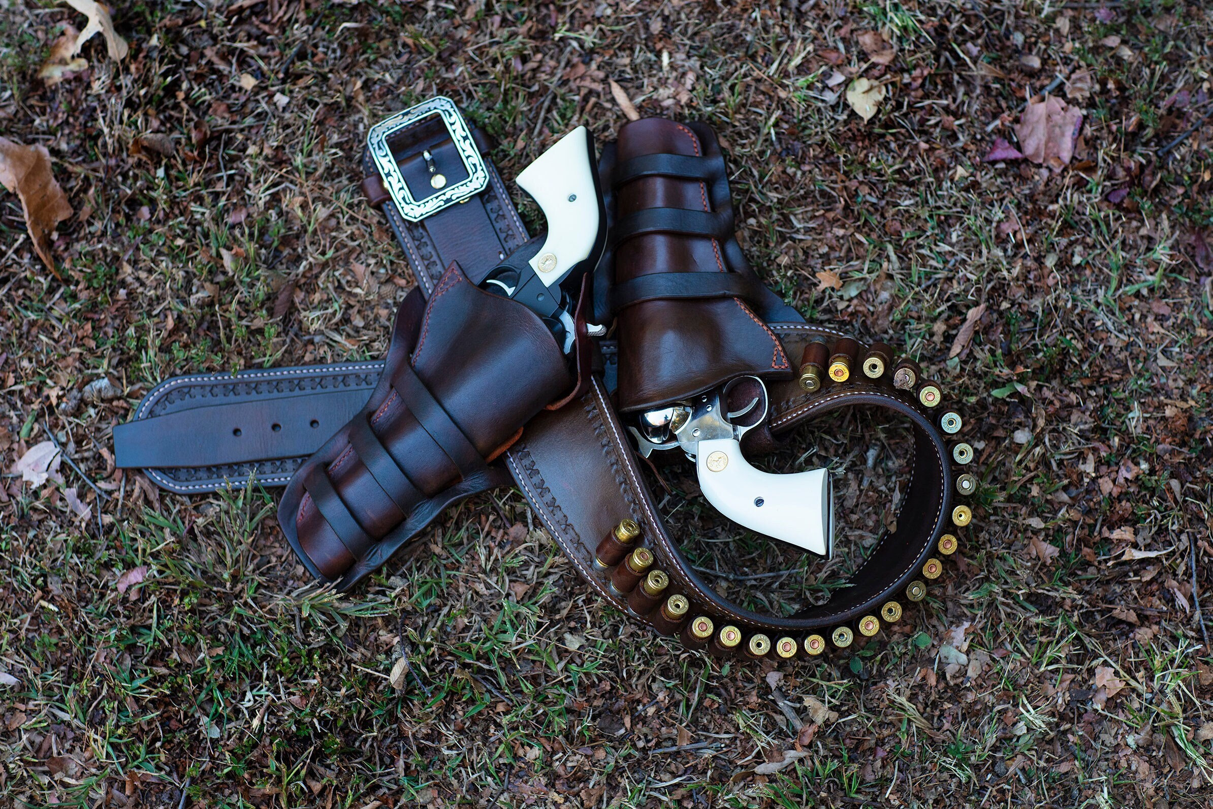 Mexican Loop Western Cowboy Holster and Belt With Cross Draw Etsy Canada