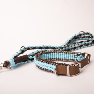 Handmade custom braided Paracord dog collar and leash set -extra small, small, medium, large, extra large and XXL-personalized - heavy duty
