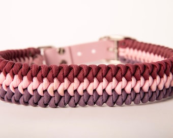 Handmade custom braided Paracord dog collar and leash set -extra small, small, medium, large, extra large and XXL-personalized - heavy duty