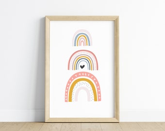 Boho rainbow print,nursery rainbow print,watercolour rainbow art,modern rainbow print,girls rainbow print,rainbow wall decor,rainbow nursery