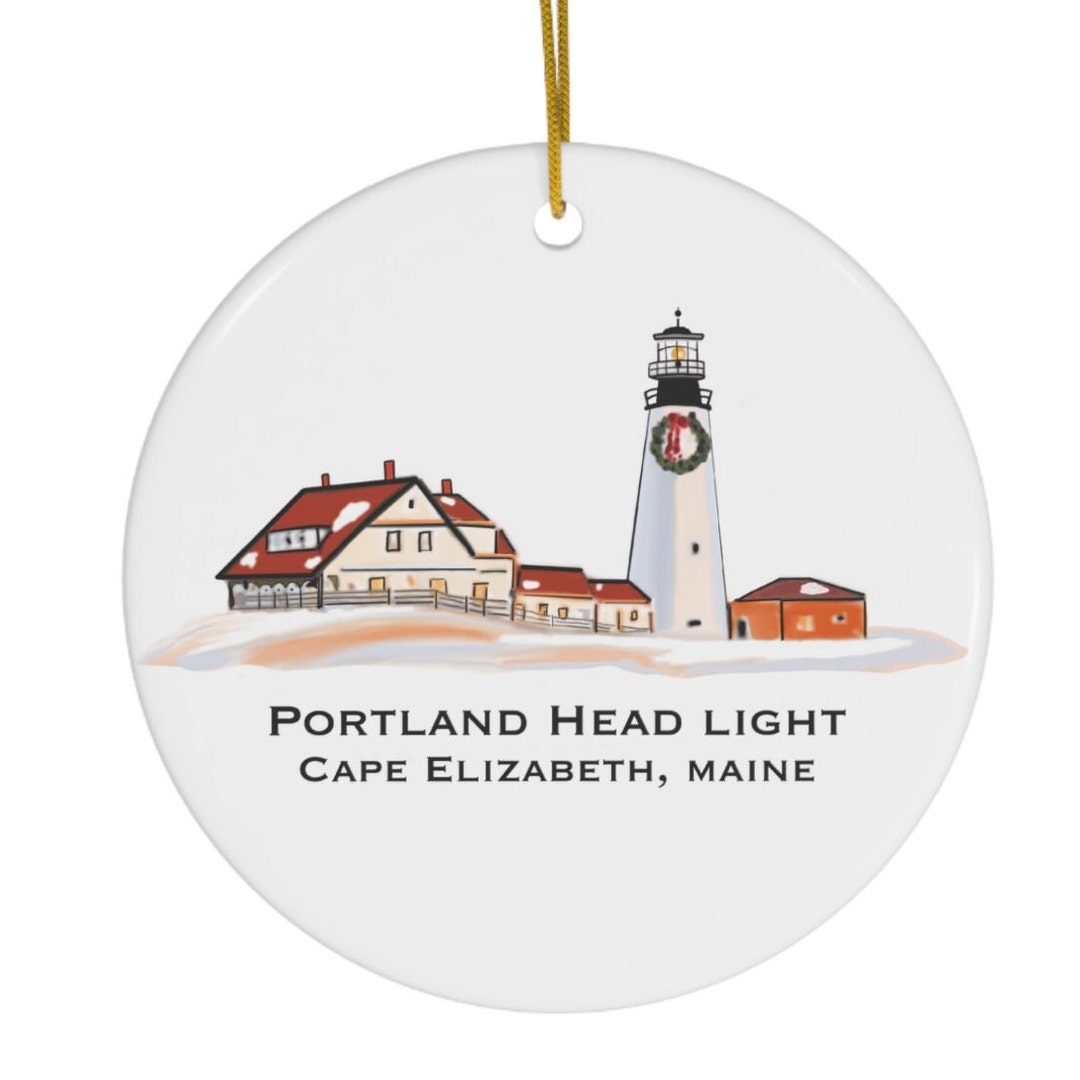 Portland Head Light Ceramic Ornament Etsy