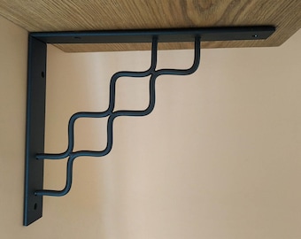 Soportes de estante de acero forjado a mano: decoración rústica industrial