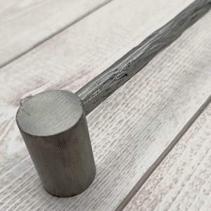 Hand Forged Rebar Drawer Pulls: Industrial Steel Cabinet Handles