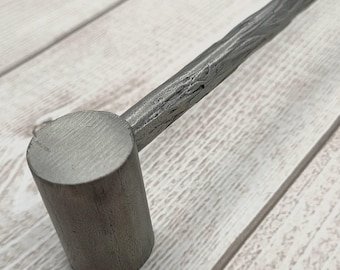 Hand Forged Rebar Drawer Pulls: Industrial Steel Cabinet Handles