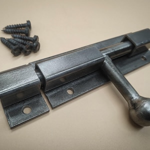 Steel Barn Door Latch: Rustic Industrial Gate Lock, Heavy Duty