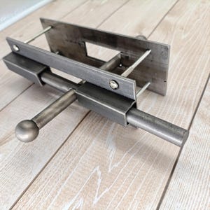 Handmade Steel Double Sided Gate Latch: Rustic Barn Door Lock