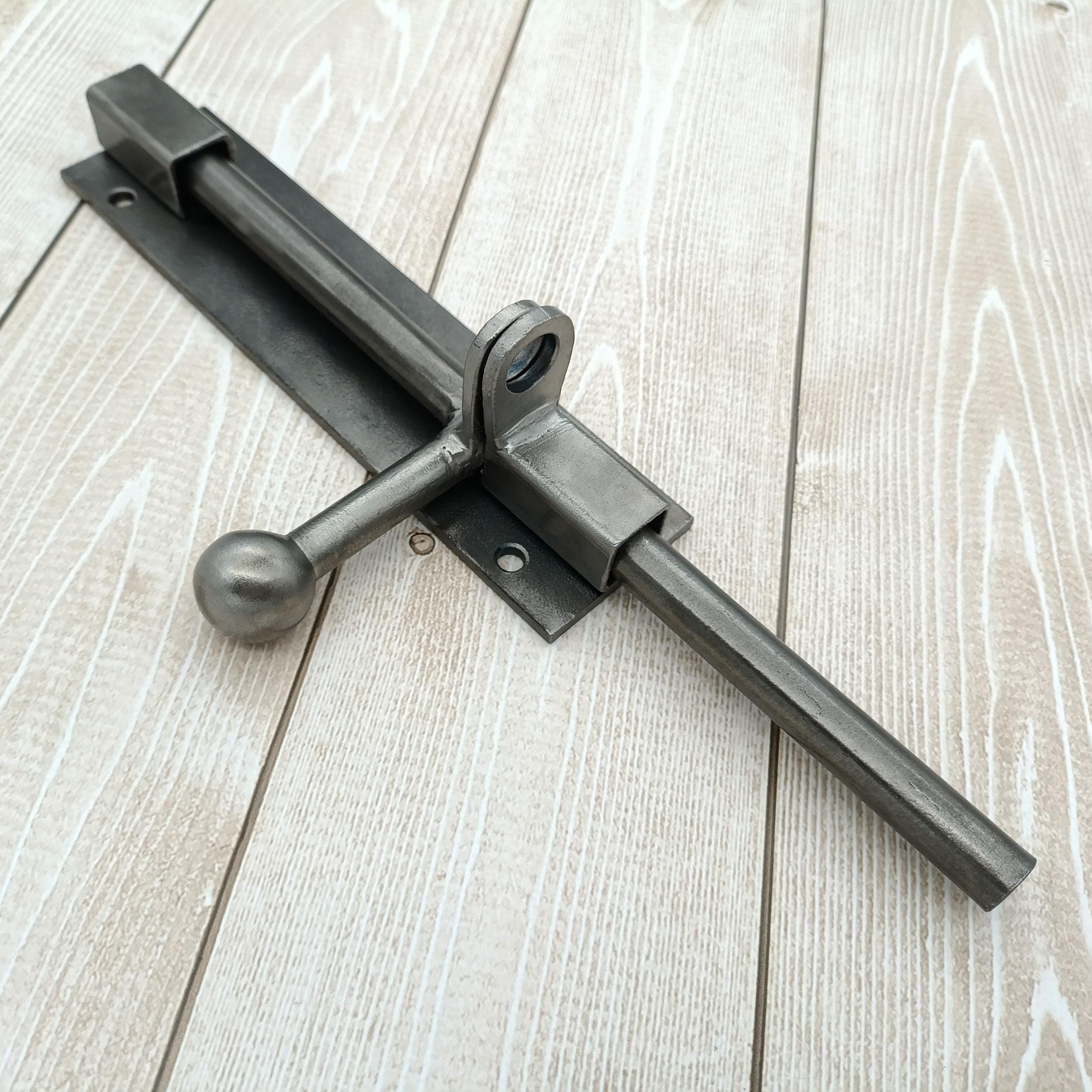 Handmade Steel Door Latch: Rustic Industrial Gate Hardware
