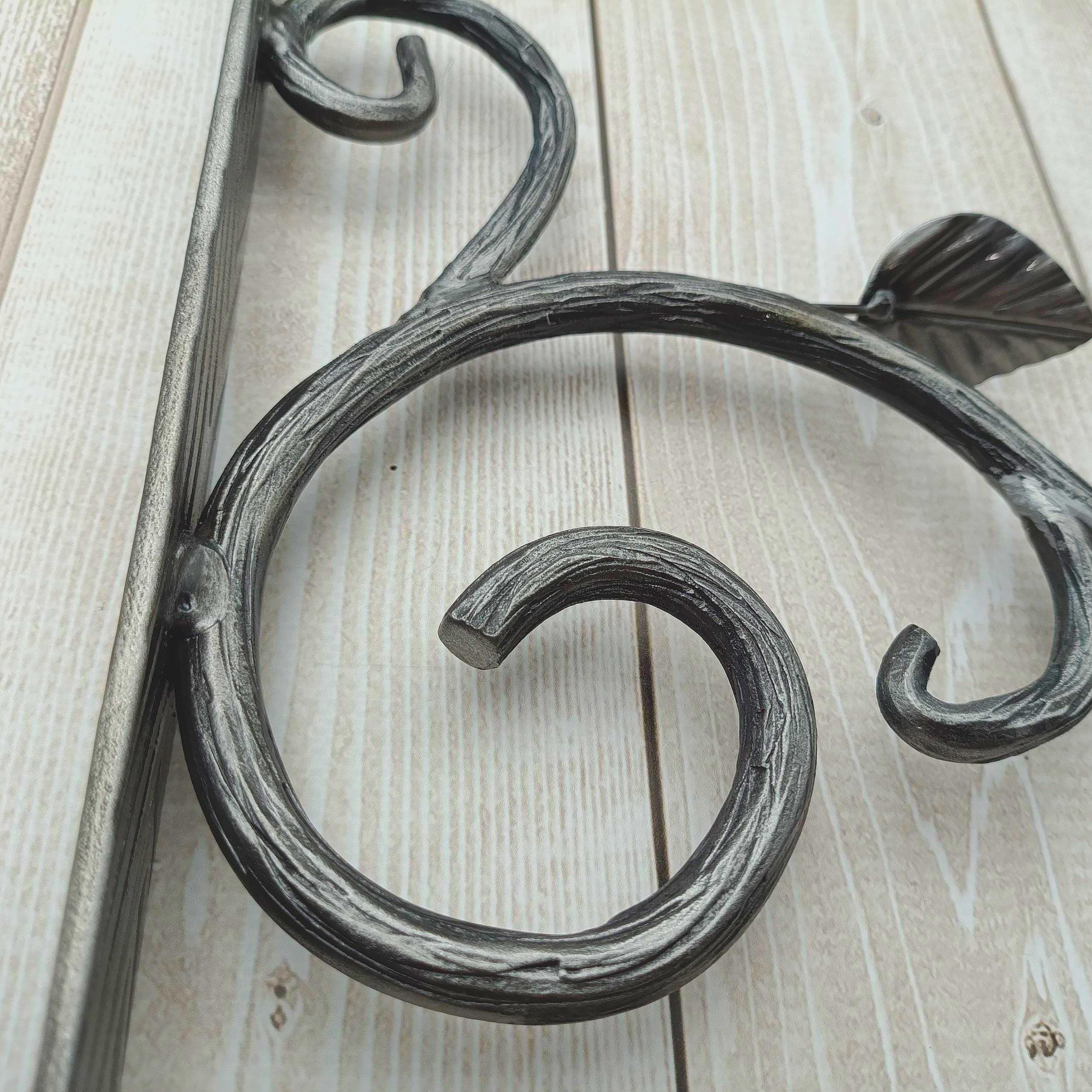 Gancio Per Piante In Ferro Battuto Forgiato A Mano: Design A Ramo D'albero - Italia - 5