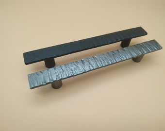 Hand-Forged Rustic Handles with Unique Textures Industrial Style Furniture Pulls