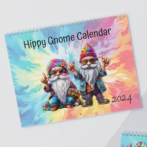 Hippy Gnome Calendar, Hippy Calendar, Gnome Calendar, Kitchen Wall Calendar, Gift Giving Ideas, Host Gift
