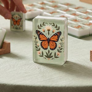 Butterfly Mahjong Tiles Set – Acrylic American Mahjong Game Pieces, best selling mahjong set