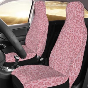 Adorable Pink Heart Car Front Seat Covers: Stylish Protection for Vehicle Interior