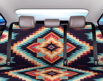 Southwestern Native Car Seat Cover: Unique Western-Inspired Automobile Accessory for Back Protection