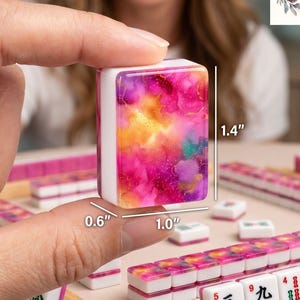 Pink Marble American Mahjong Tiles Set - Luxury Game Pieces for Traditional Chinese Board Gaming, best selling mahjong set